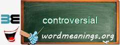 WordMeaning blackboard for controversial